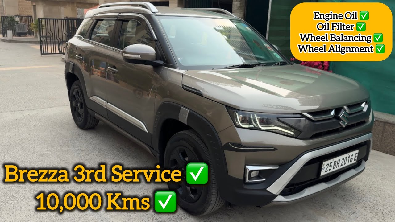 Brezza 3rd Service Cost and Experience 🚘10,000 kms completed ✅ Honest Review #brezza #brezza2025 
