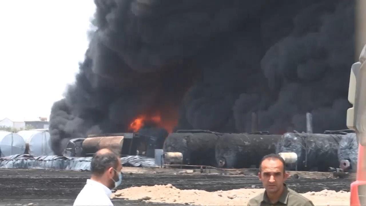 Eyewitness recounts moments huge fire broke out at oil refinery in Irbil, northern Iraq