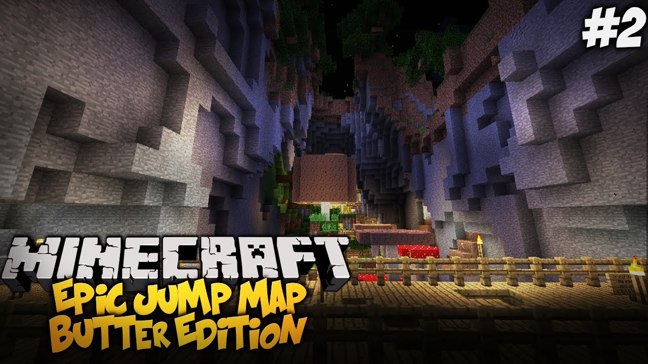 Minecraft: MAGICZNA ŁOPATA, SKAKANIE NA 5 KRATEK - Epic Jump Map Butter Edition [#2]