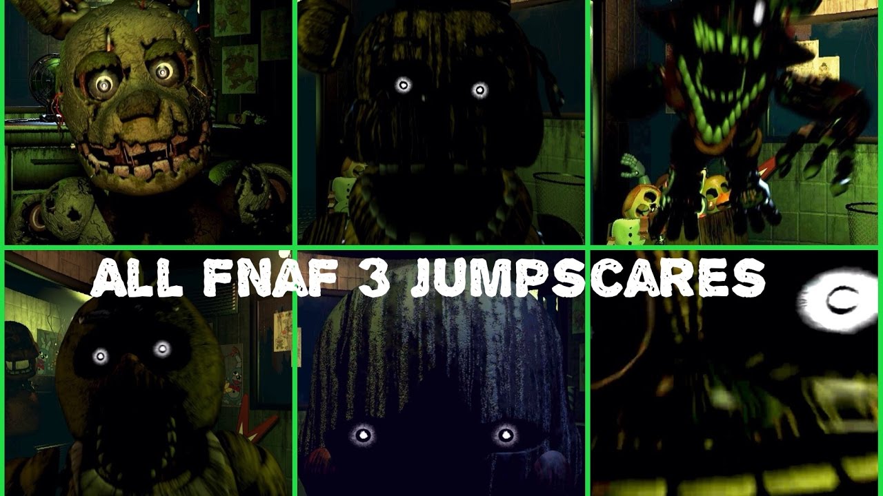 Every Single FNaF 3 Jumpscare