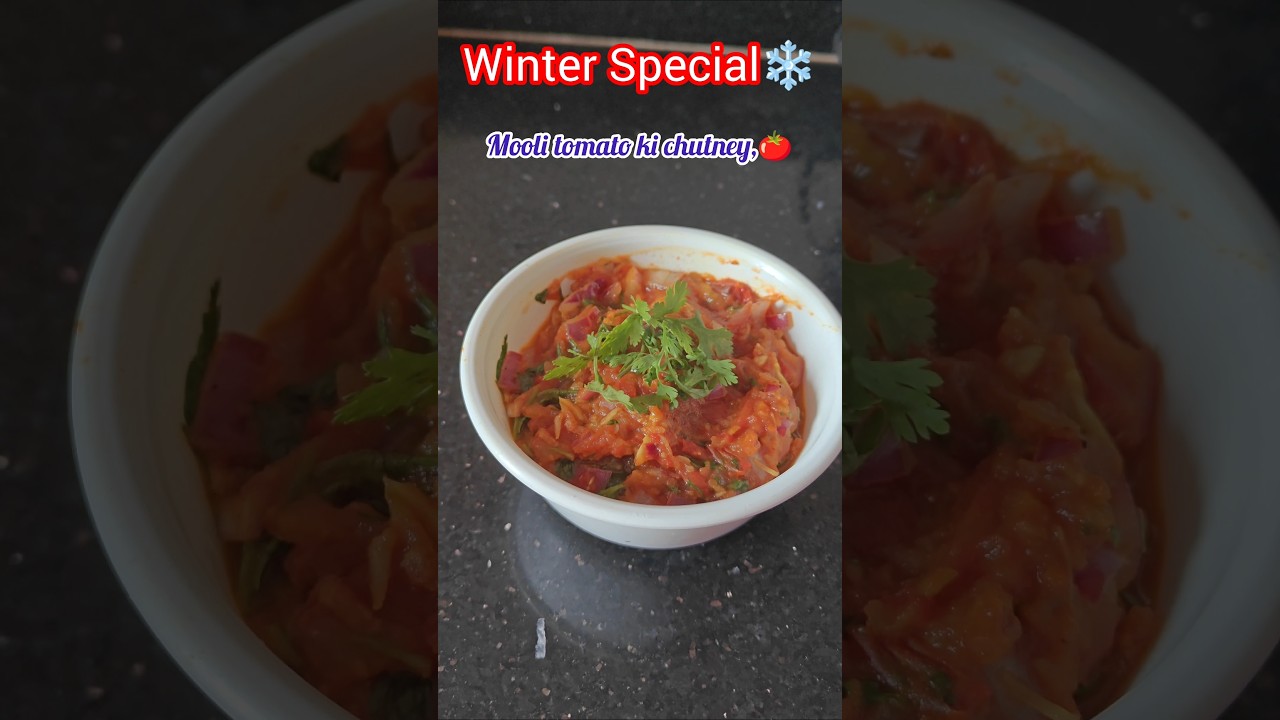 Mooli tomato chutney# Winter special