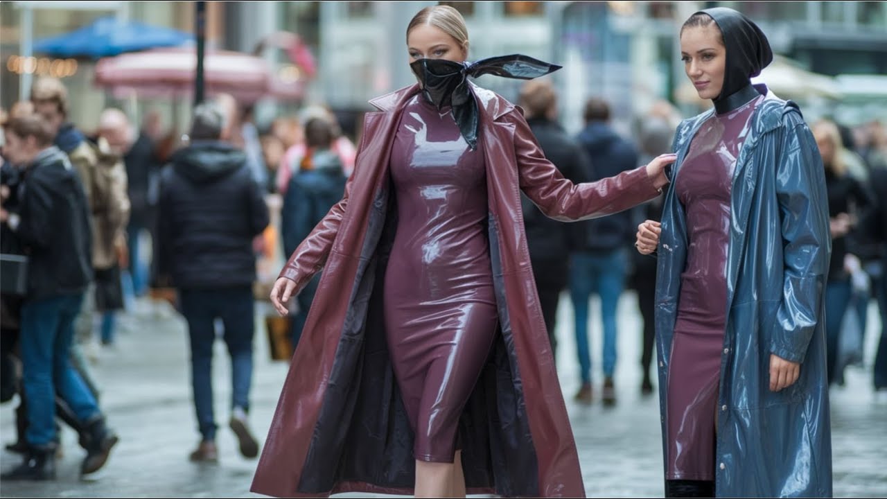 Latex Rainwear and Headscarf