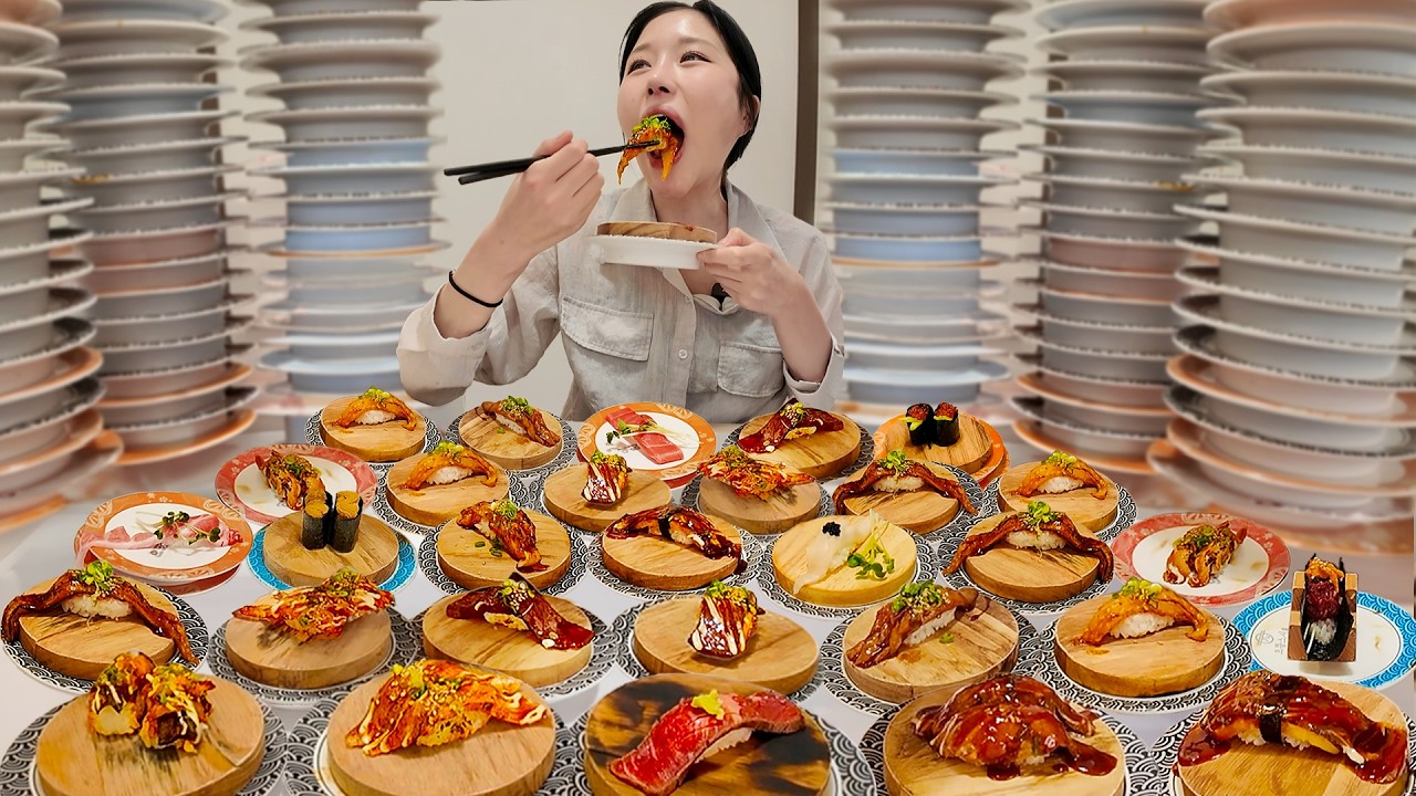맵기 무한단계 초밥🔥매운 회전초밥 쓸어먹어서 탑세운 먹방🤣