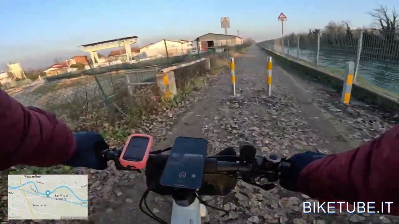 Verona cicloturismo ciclabile ufficiale da bussolengo, canale biffis,  diga Chievo