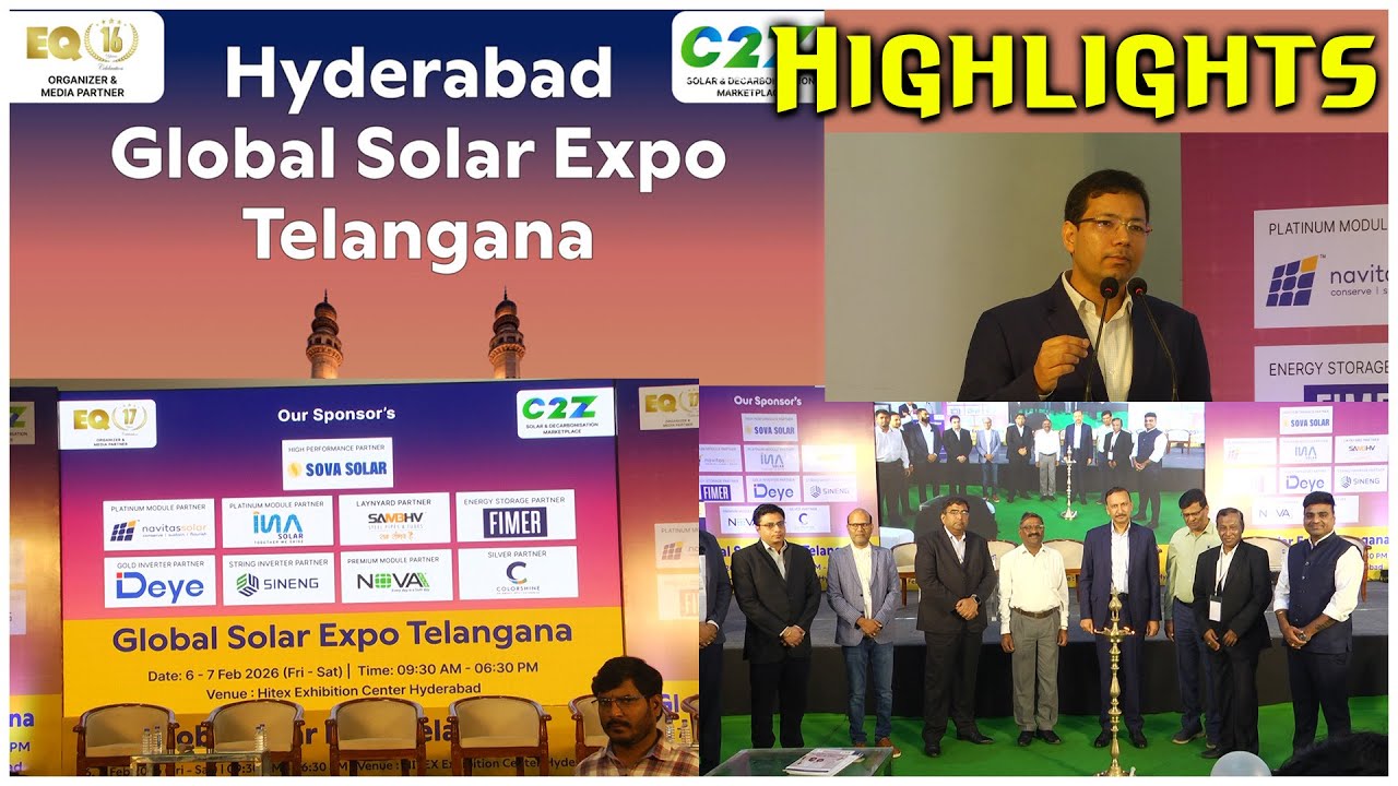 Hyderabad Global Solar Expo Event Highlights | Solar, Storage & Innovation |  Hybiz tv