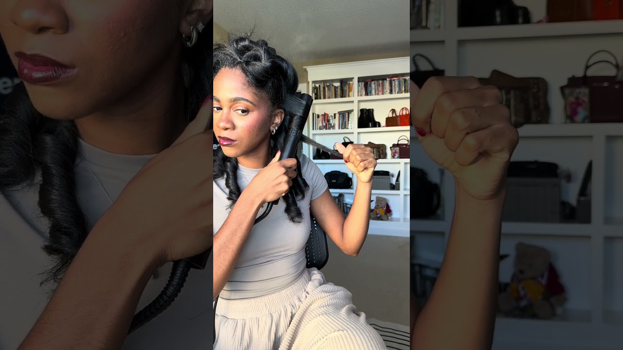 How to do flat iron curls using TYMO 2in1 hair curler | The perfect curls everytime! #hairtutorial
