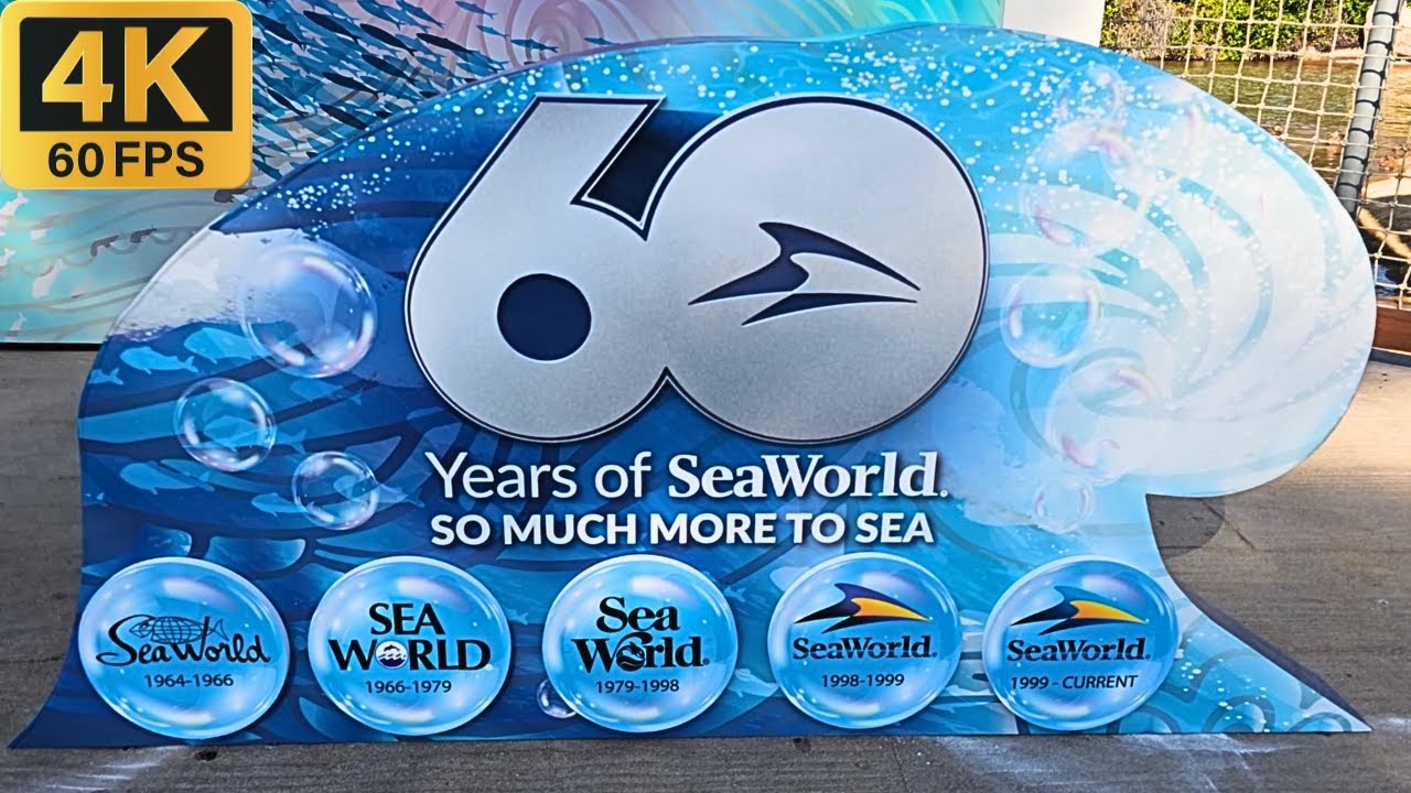 Празднование 60-летия SeaWorld 4K (декорация, вечеринка и продукция) 21 марта 2024 г.