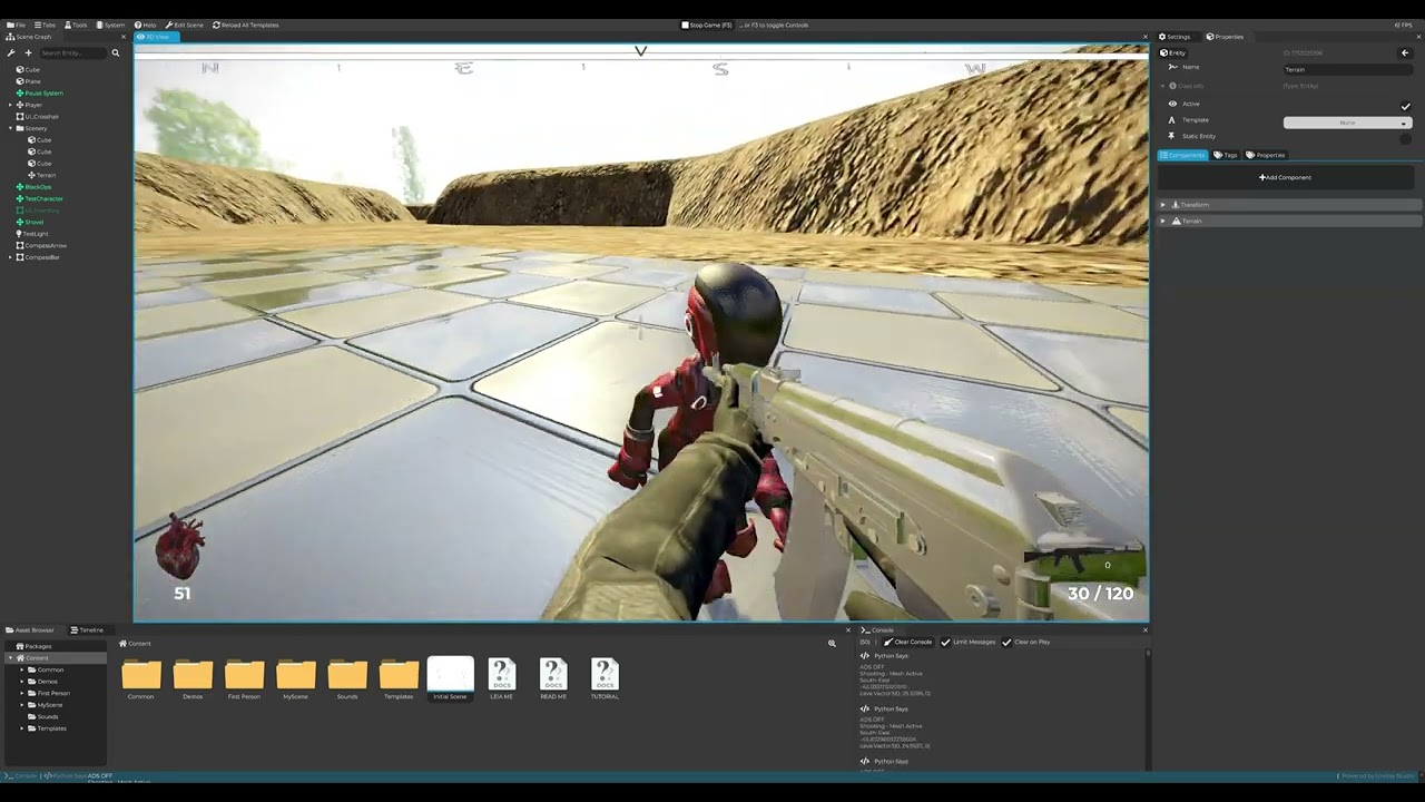 Cave Engine 1.2.1 Editor - FPS-Solo