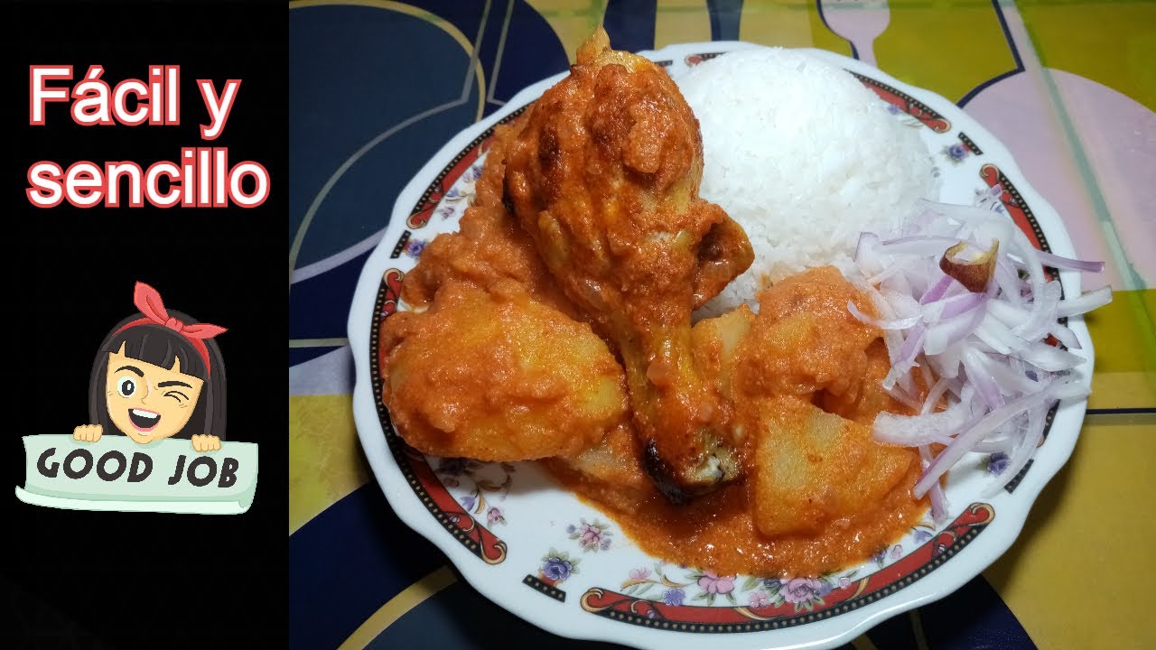 Pollo punto cuy con maní - Estilo peruano