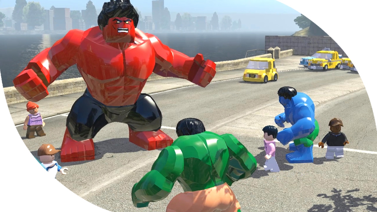 LEGO BIG Red Hulk vs Blue Hulk vs Hulk | Lego Marvel Super Heroes