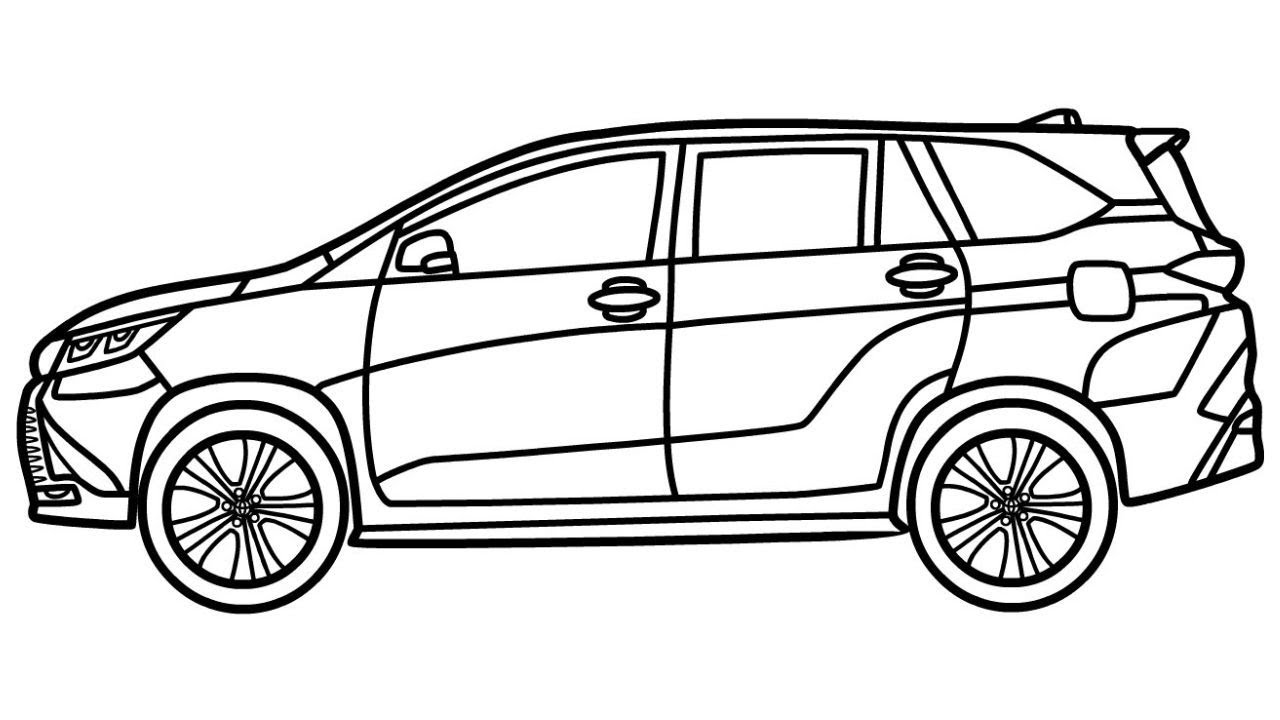 How to Draw Toyota Innova Crysta Facelift