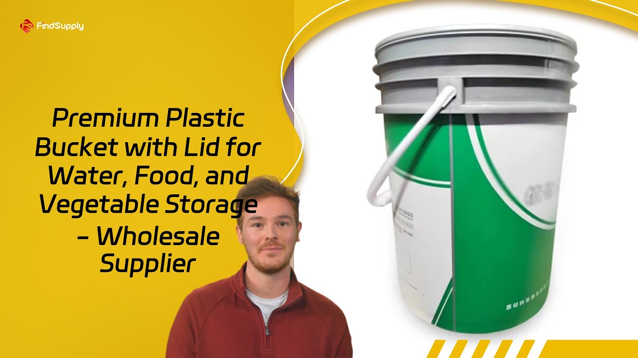 Premium Plastic Bucket with Lid for Water, Food, and Vegetable Storage - Wholesale Supplier