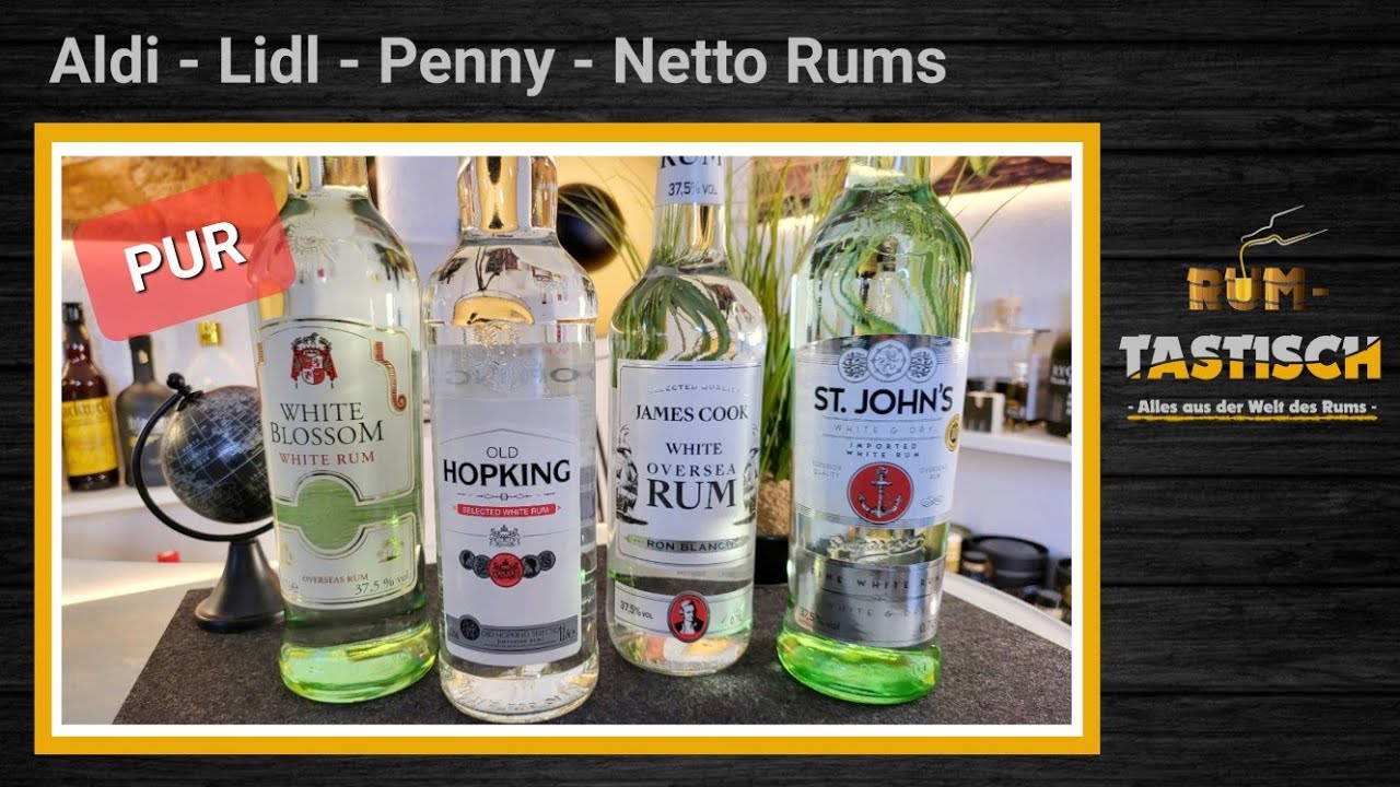 Aldi - Lidl - Penny - Netto 🥃 Supermarkt Rums pur probiert | Rum-Info & Tasting