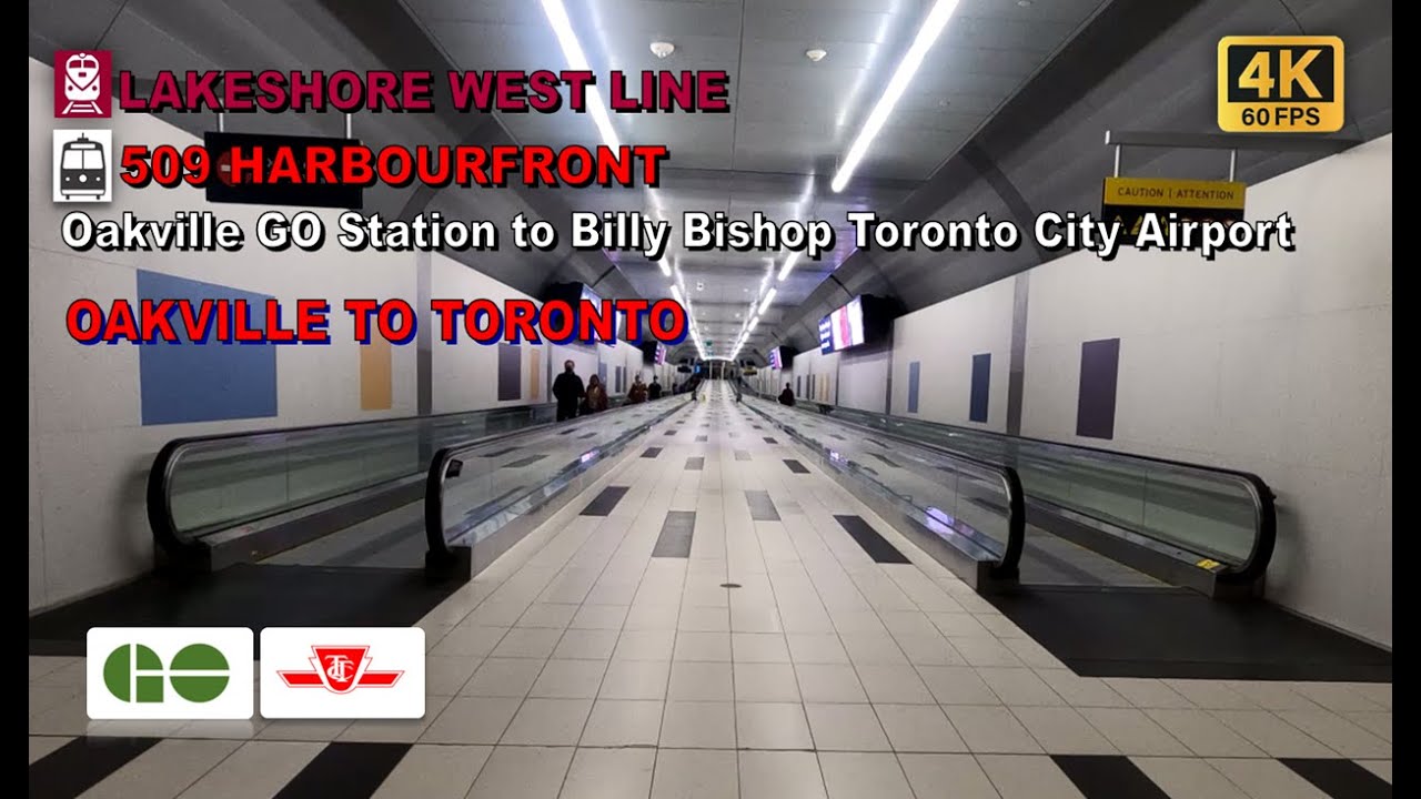 TTC & GO Transit POV Walk: Oakville GO Station to Billy Bishop Toronto City Airport【4K 60FPS】