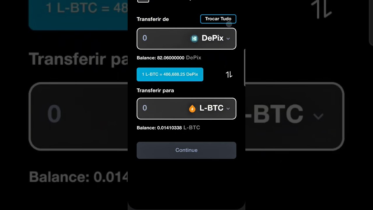 SWAP DE DEPIX NA AQUA WALLET #bitcoin #depix #liquid #USDT