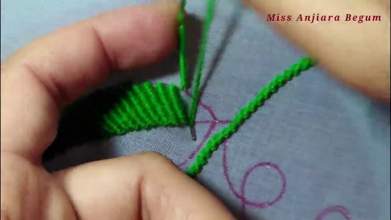 Yellow Embroidery Flower, Different Embroidery Flower, Shiny Embroidery Work, Embroidery lover-240
