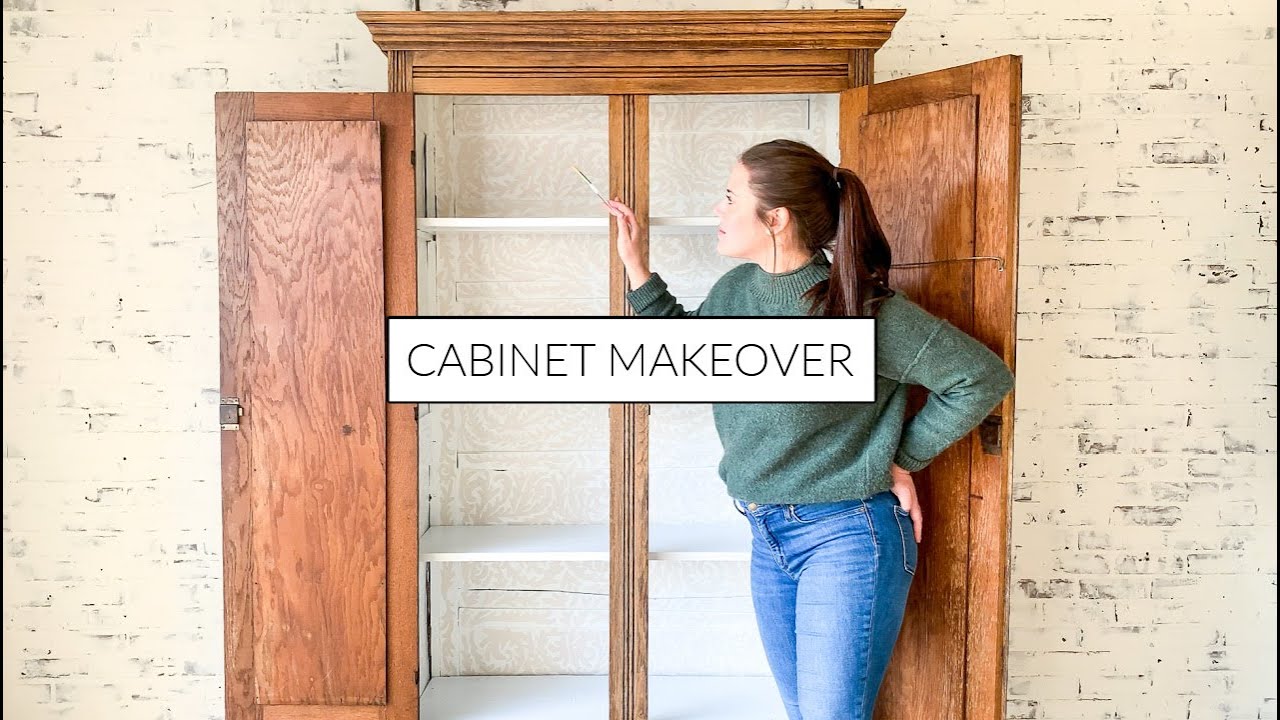 Antique Cabinet Makeover + AUCTION HAUL \\ Furniture Flip Before and After