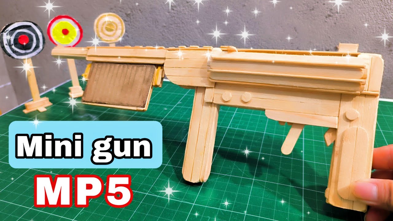 How to make  Mini  GUN  MP5 SIMPLE | full auto mp5 suppressed