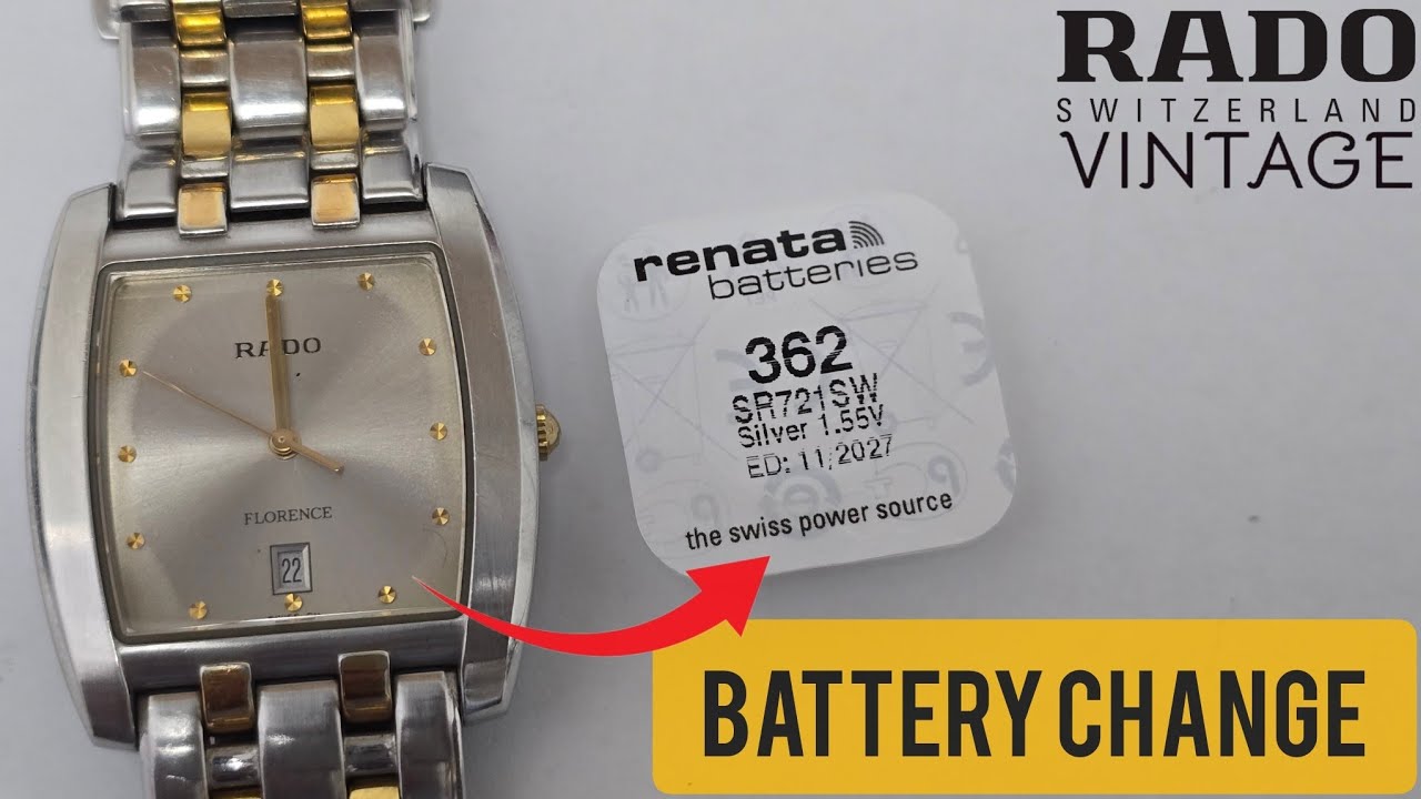 How To Change Battery RADO Florence Vintage Watch 152.3725
