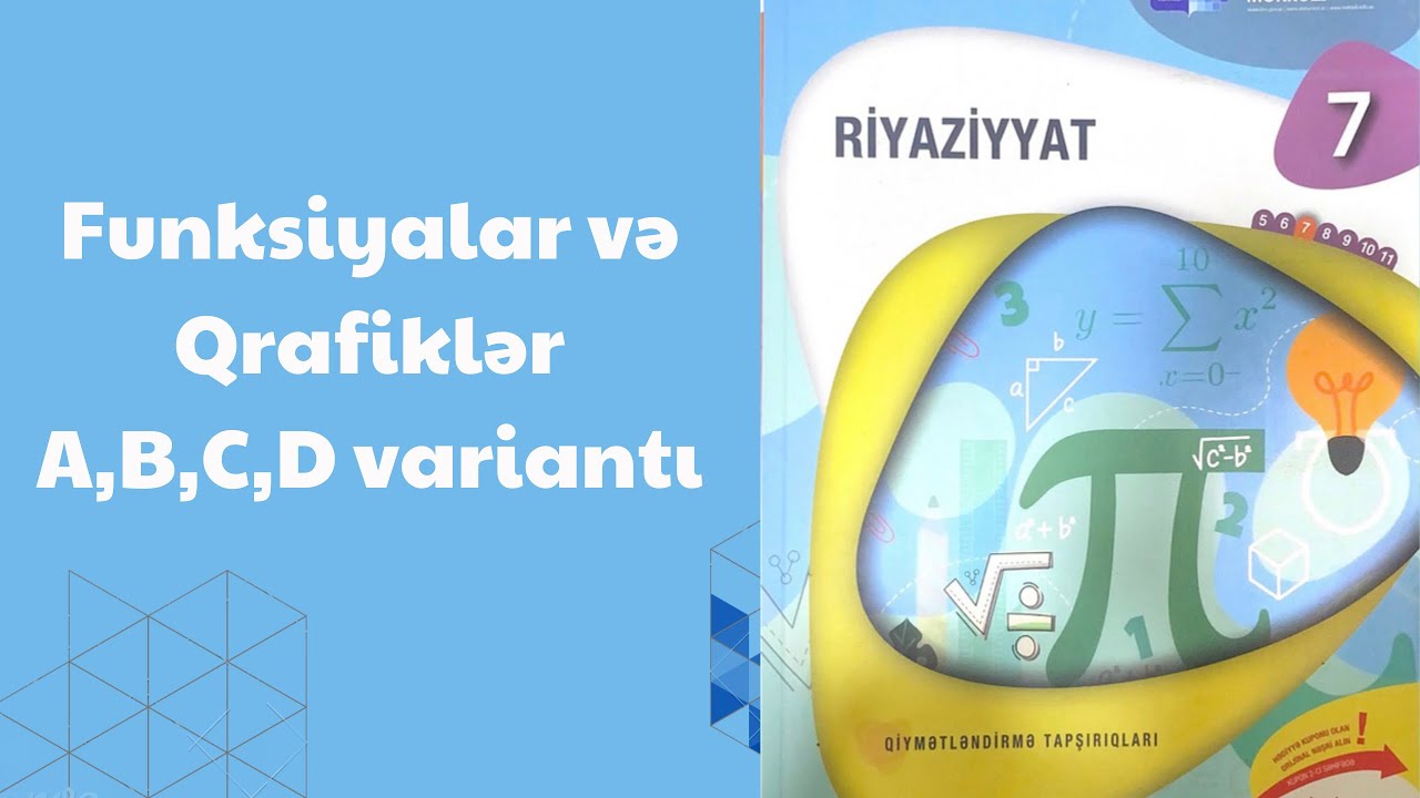 Funksiya.Funksiyalar və qrafiklər.seh 170,171,172..A,B,C,D variantı  7-ci sinif riyaziyyat dim testi