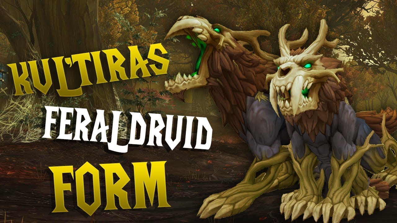 Kul'Tiras FERAL DRUID (WOLF FORM) ANIMATIONS & IN-GAME PREVIEW | Battle for Azeroth