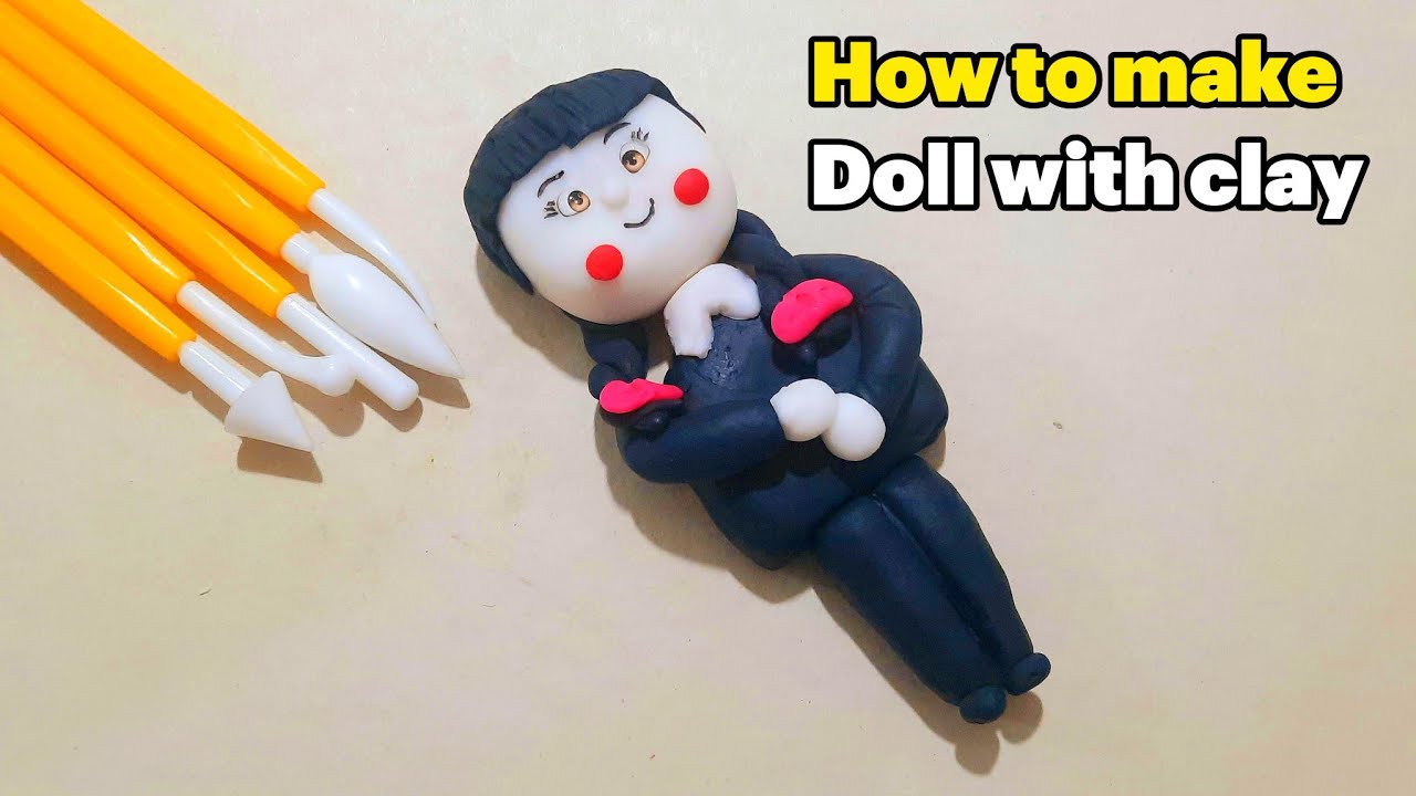How to make a doll step by step |Doll Tutorial |Cold Porcelain Clay| Clay Craft Ideas |Air Dry Clay