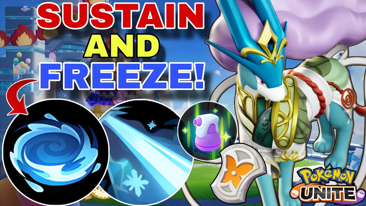 Sustain and Freeze! The Perfect SUICUNE Build for Team Fights! | Pokemon Unite