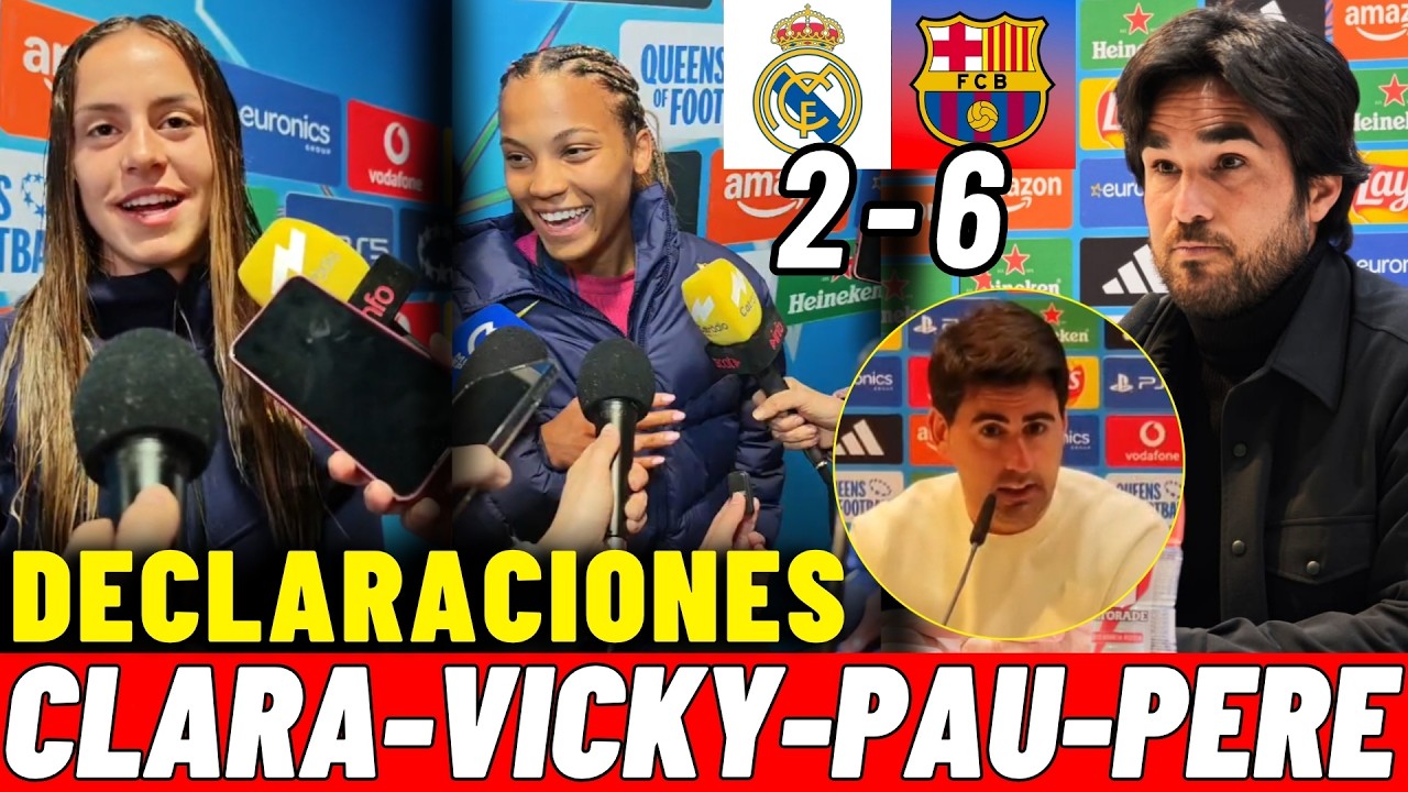 DECLARACIONES 🗣️ VICKY L&Oacute;PEZ, SERRAJORDI, PAU QUESADA y PERE ROMEU ⚽ POST R. MADRID 2 - 6 BAR&Ccedil;A