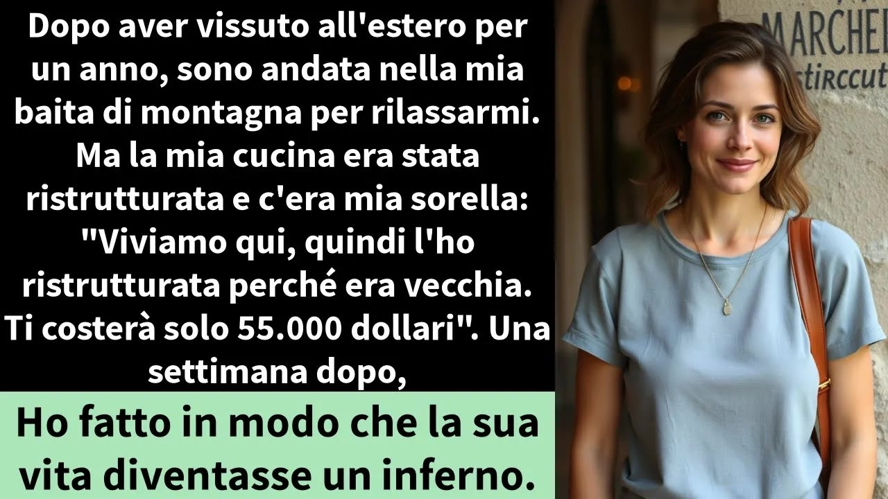 Dopo aver vissuto all'estero per un anno, sono andata nella mia baita di montagna per rilassarmi.