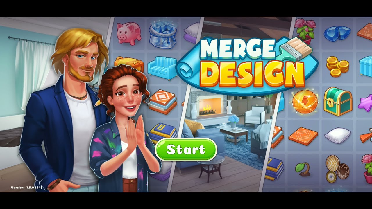 Merge Design : Home Renovation & Mansion Makeover Gameplay Walkthrough