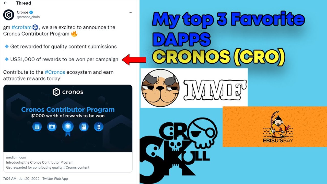 My top 3 Favorite DAPPS (Cronos)