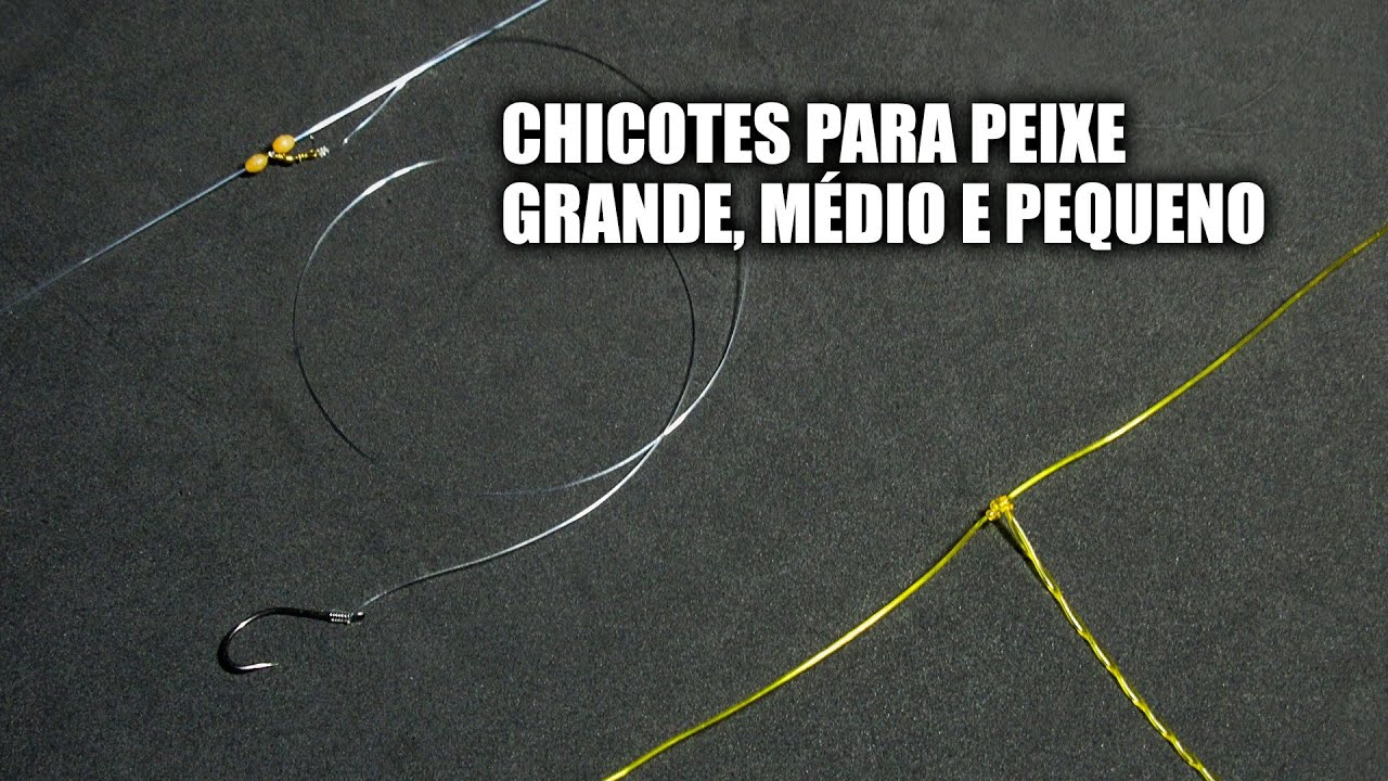 CHICOTES p/ PESCAR NA PRAIA (peixe grande, médio e pequeno) - AULA 03 - INTENSIVO DA PESCA DE PRAIA