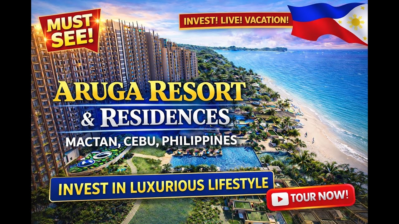 “ARUGA RESORT AND RESIDENCES Mactan Cebu | Luxury Beachfront Condo & Villas by Rockwell Land”