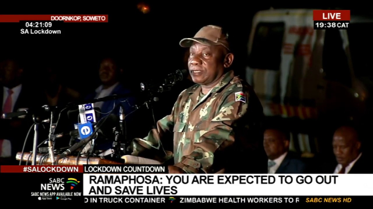 President Ramaphosa addresses SANDF ahead of 21-day lockdown