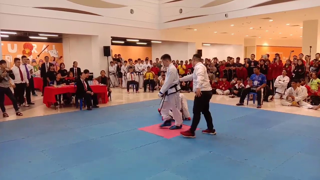 ITF Taekwondo Sparring- Malaysia (red) VS Kyrgyzstan (blue). 65 kg