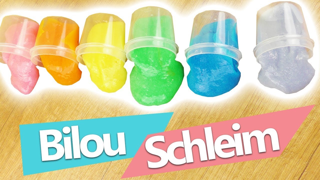 Bilou Regenbogen Schleim | Super fluffy Schleim OHNE Waschmittel | DIY Idee f&uuml;r Kids