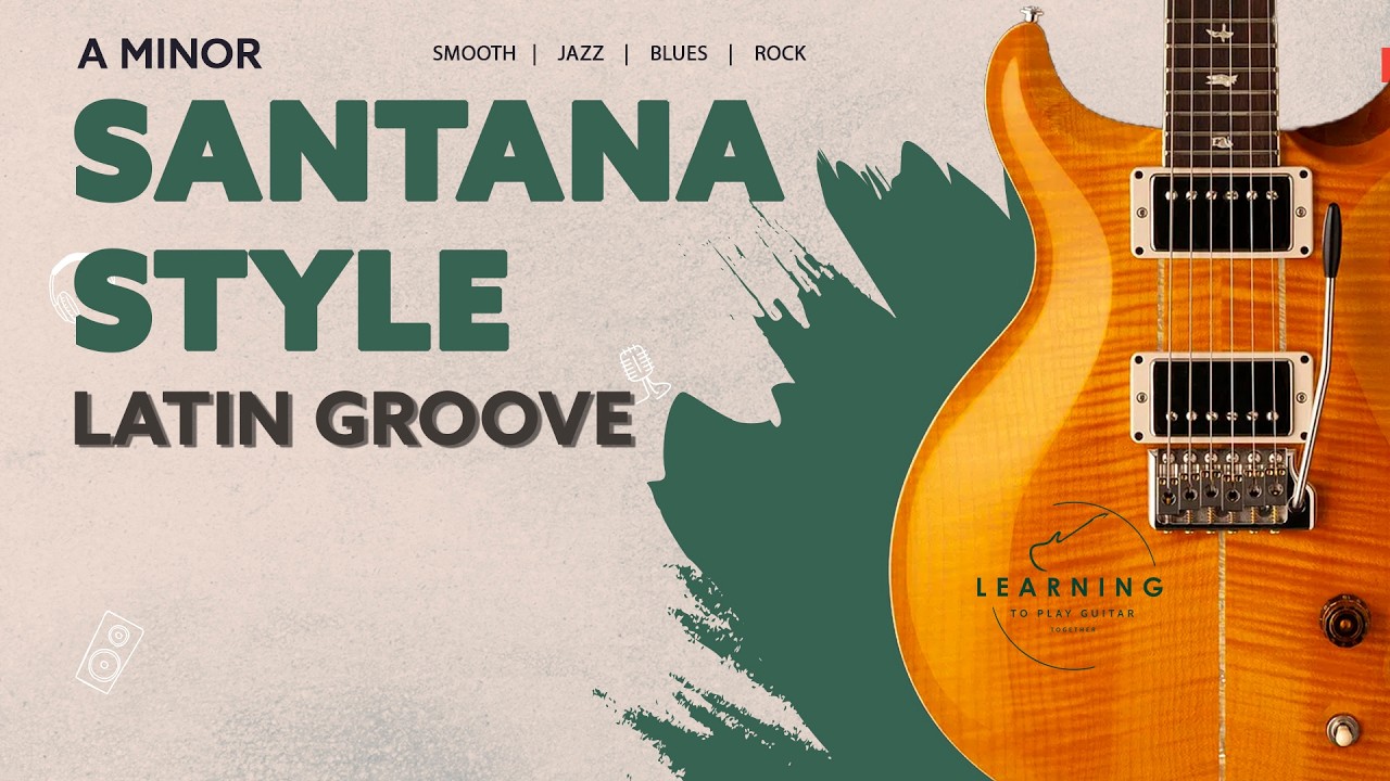 Classic Santana Style Latin Rock Backing Track in A Minor | 112 BPM Jam