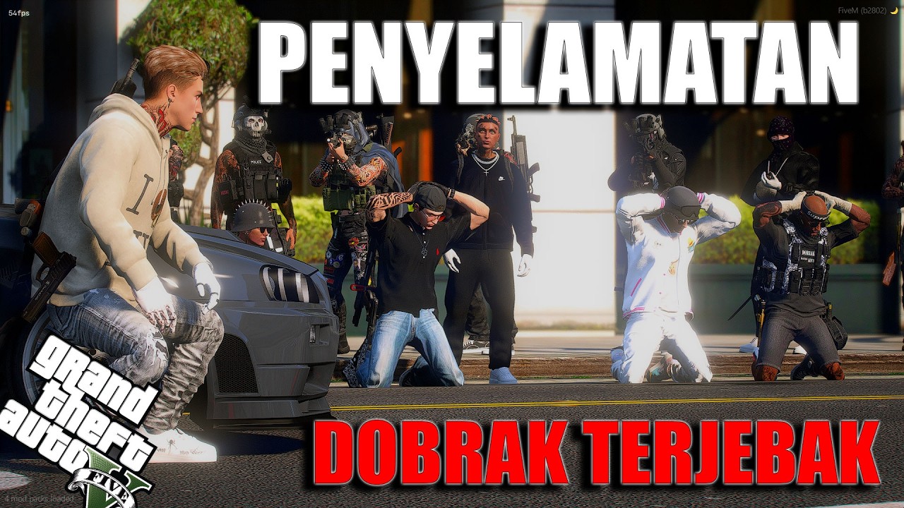 AKSI EPIC !!! DAPUT MENYELAMATKAN DOBRAK DARI SERANGAN ORG YG TIDAK DIKENAL | GTA 5 ROLEPLAY