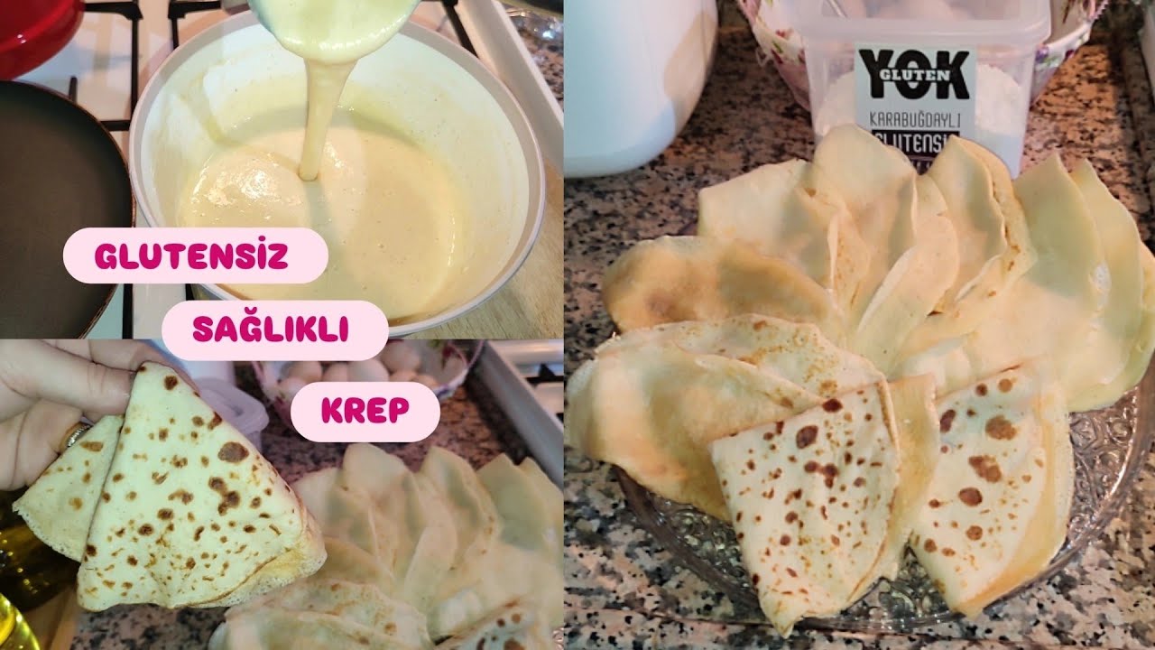 GLUTENSİZ  KREP NASIL YARILIR 🤌#glutensiztarifler