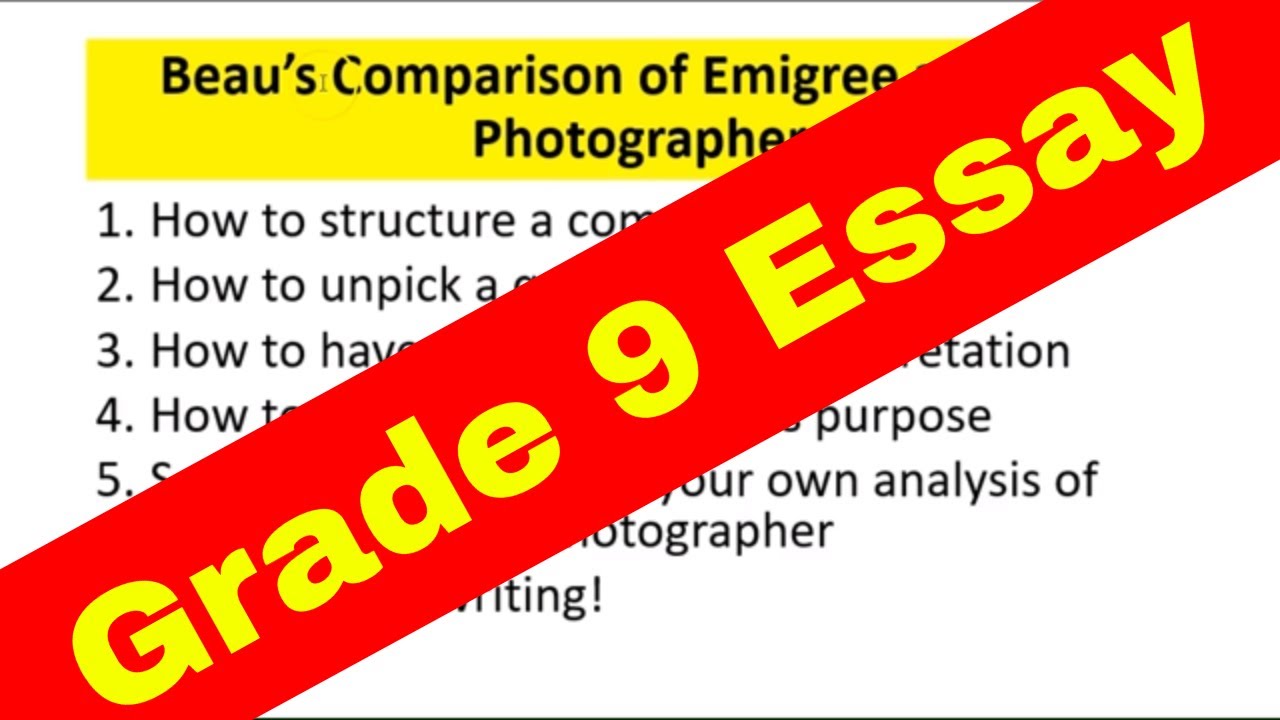 Student's Top Grade Comparison of Emigree and War Photographer