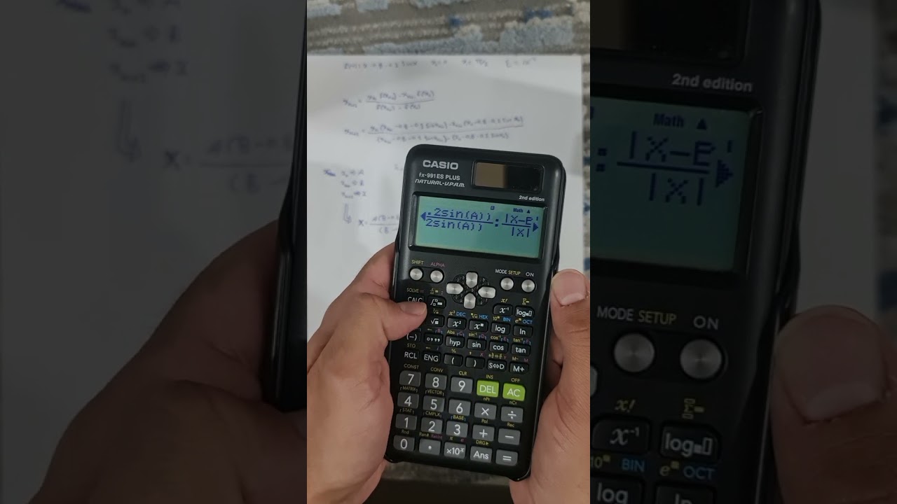 طريقة حل secant method بالآلة الحاسبة