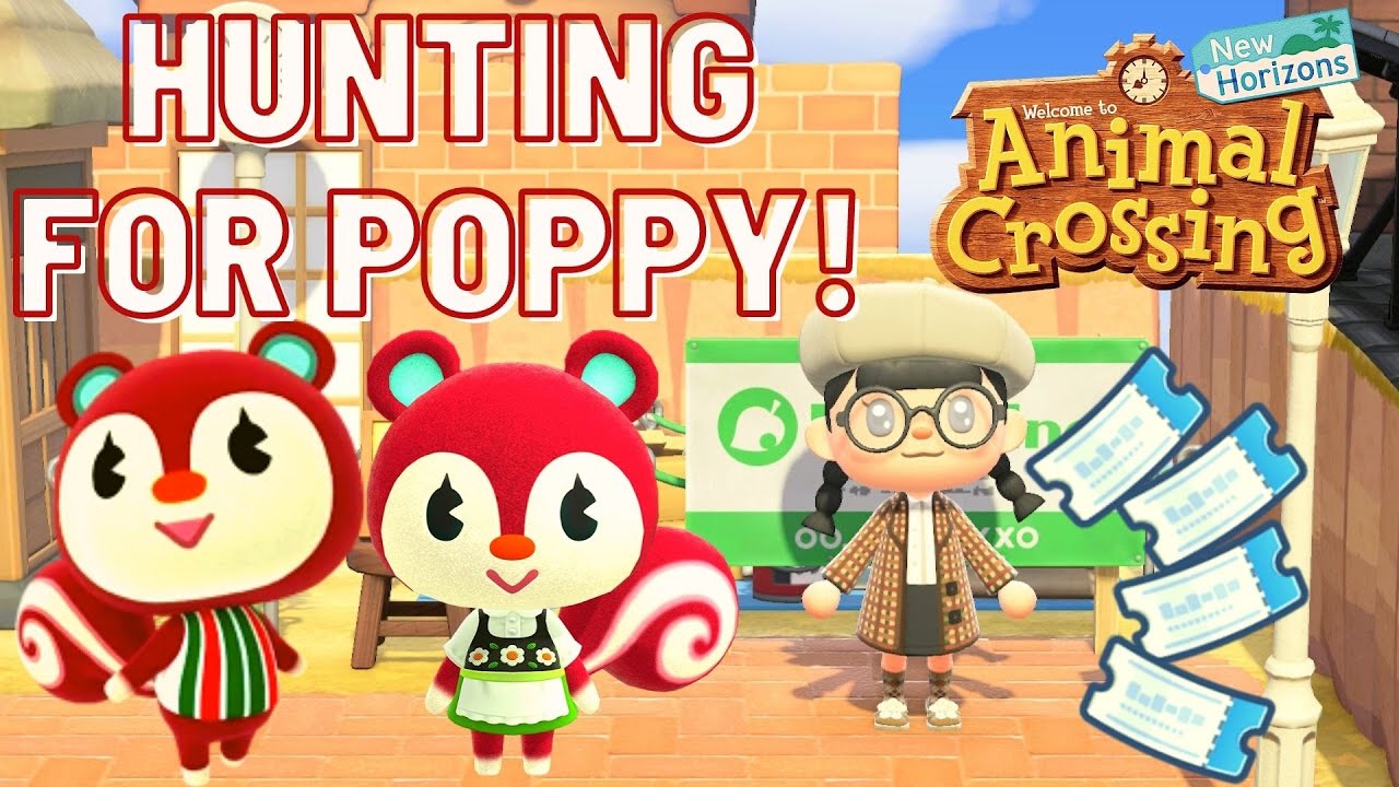 Villager hunting for Poppy with 60 NMT's...! ACNH