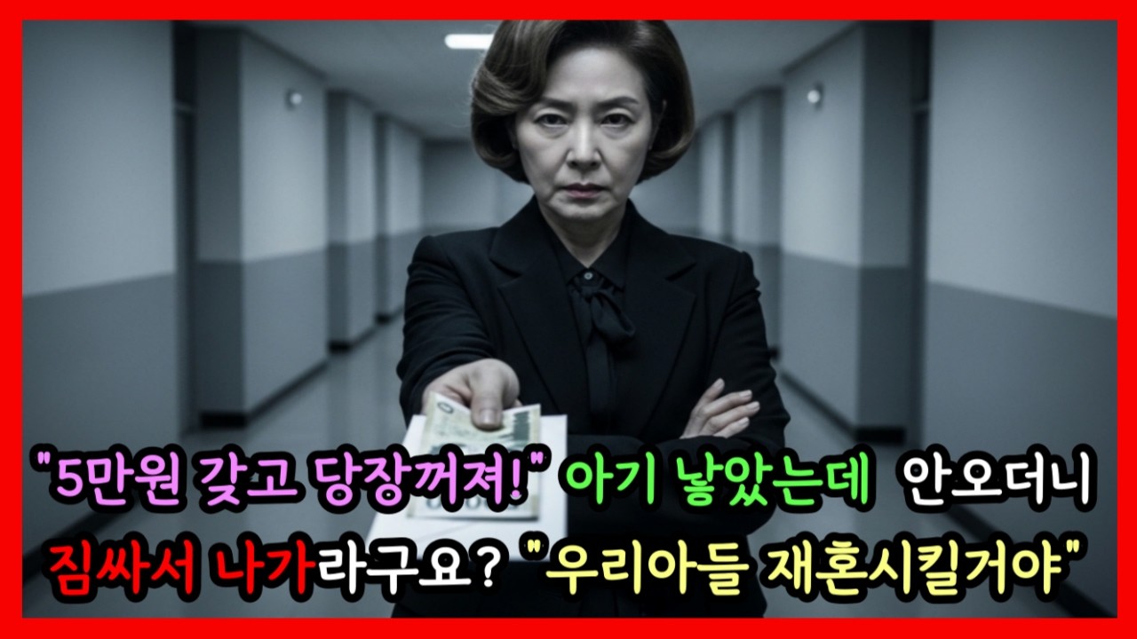 5만원 들고 꺼져! 아기 낳았는데도 안오더니, 집앞에서 기다리던 시어머니, 이혼해! / 가족스토리 | 오디오북 | 노후사연 | 시니어사연 | 충격실화 | 며느리 | 시어머니 |