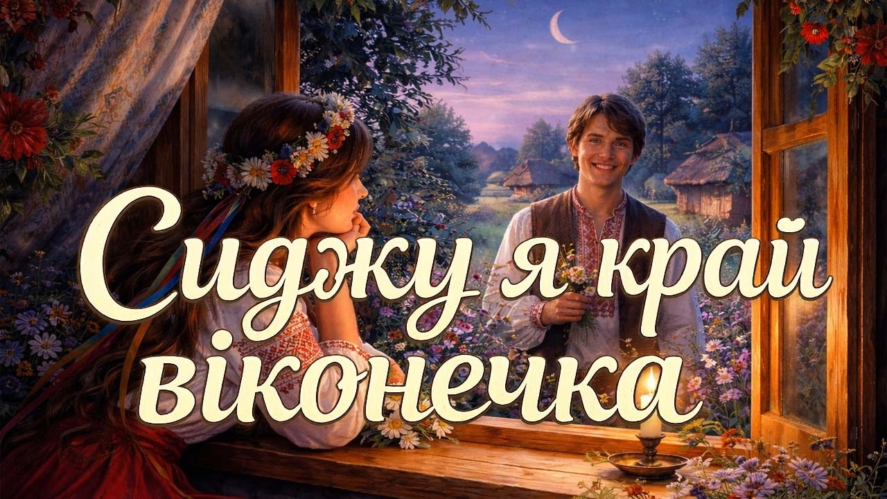 Сиджу я край віконечка — українська народна пісня (слова пісні)