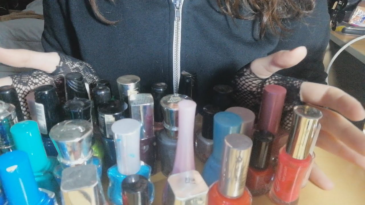 ASMR Español: Ordenando mis pintauñas || Susurros, softspoken, tapping... || PoisonSoundsASMR [ESP]