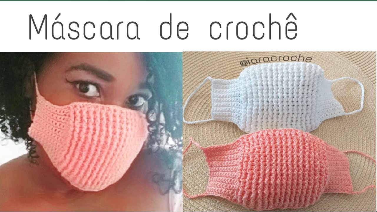Máscara de crochê #coronavirus #fiqueemcasa
