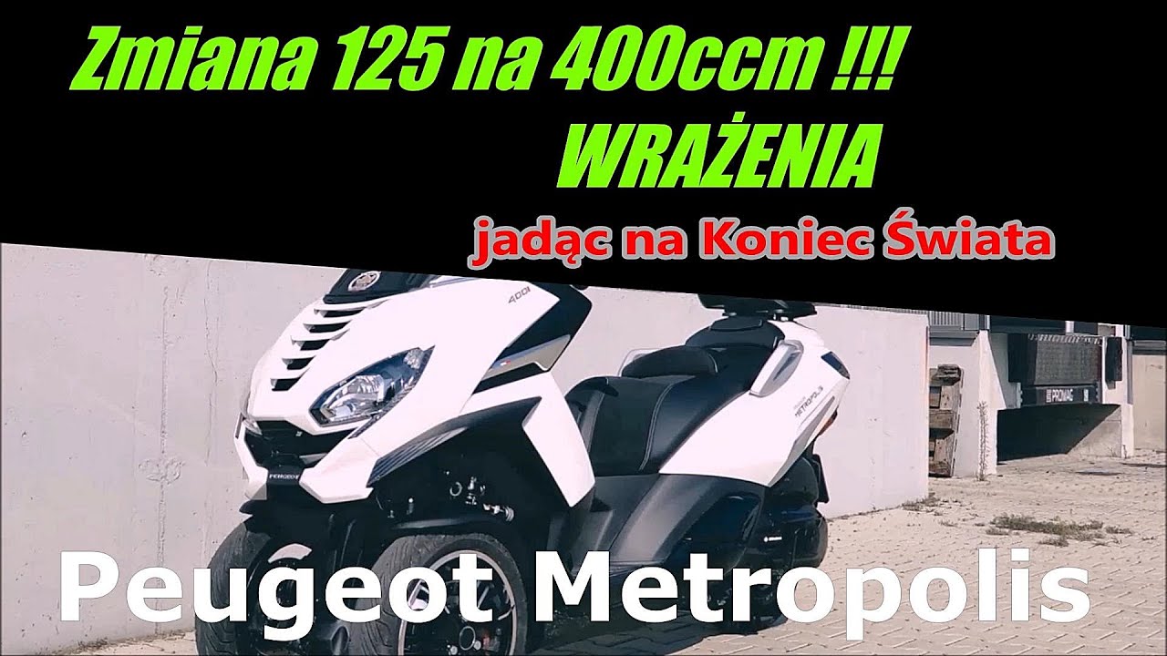 👉 🏍️Zmiana 125ccm na 400 o trzech kołach! Peugeot Metropolis wrażenia w drodze na Koniec Świata.