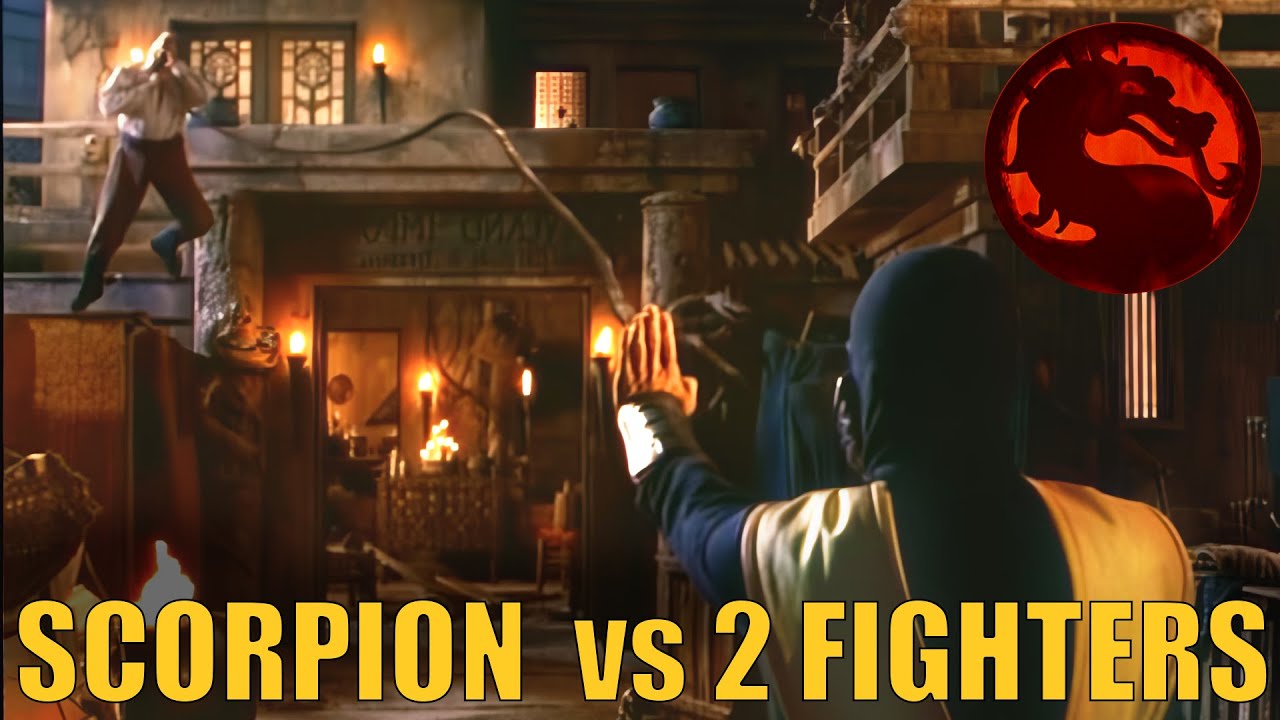 SCORPION vs 2 fighters [4K remaster fullscreen] (Mortal Kombat Conquest 1998)