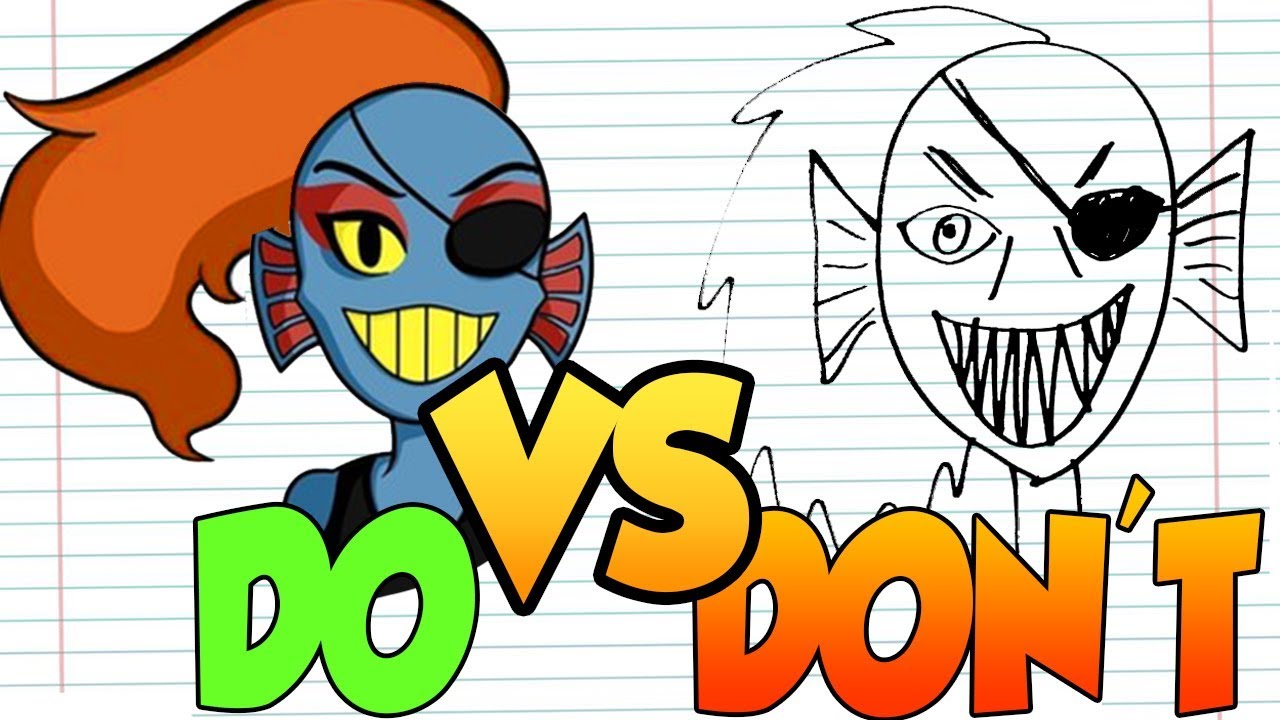 DOs & DON'Ts - Drawing Undertale Undyne In 1 Minute CHALLENGE!