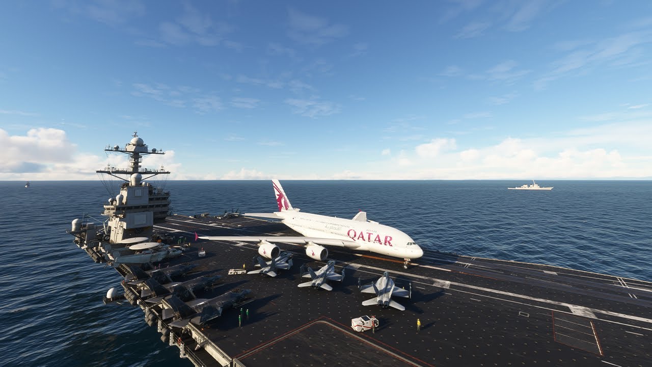 Airbus A380 Simulation on Aircraft Carrier – A Flight Experiment That Looks Crazy!